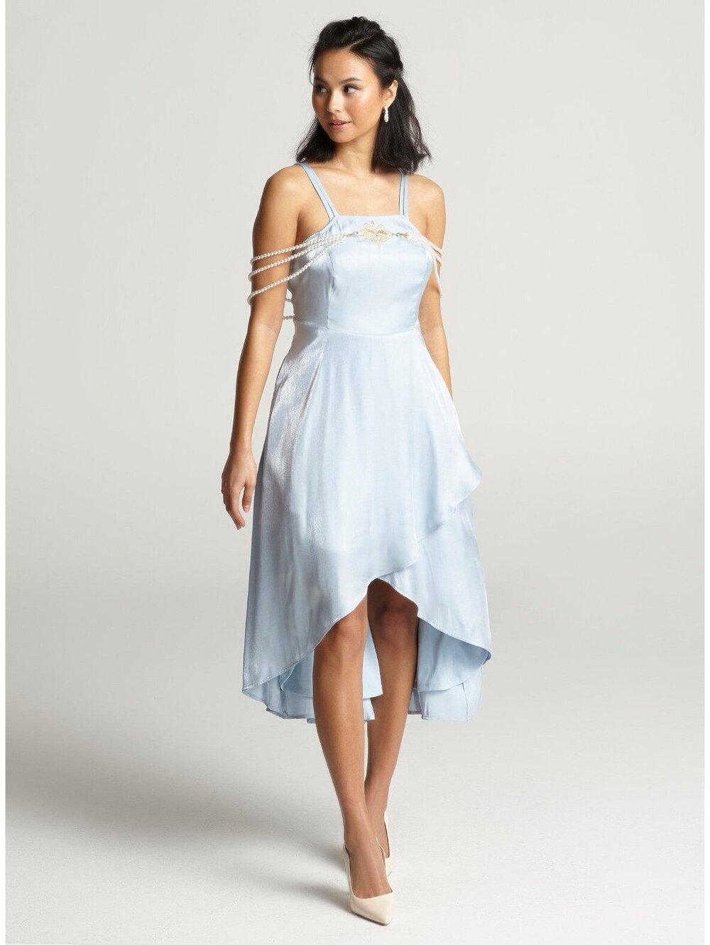 Star Wars Her Universe Padmé Pearl Strap Dress Blue Gown Medium